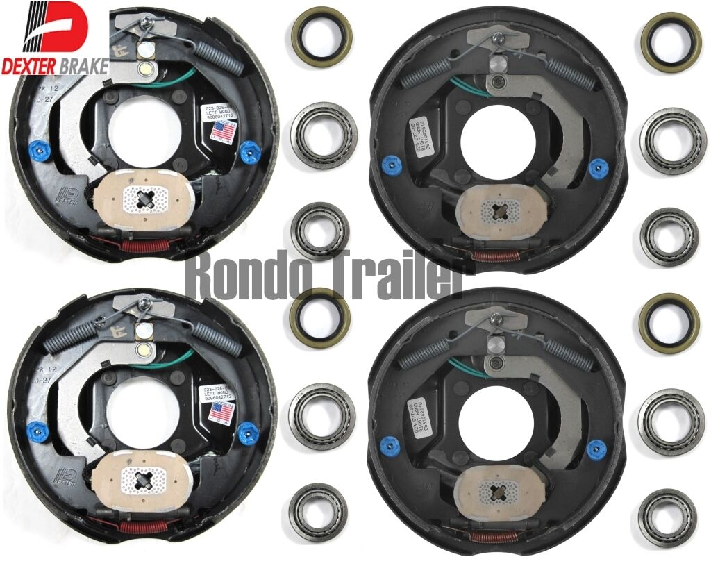 Dexter 10" x 2.25" Electric Brake Trailer (2) Pair Left & Right with Bearings, Races & Seals - 23-26(2), 23-27(2), 10-16(4)