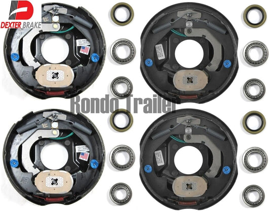 Dexter 10" x 2.25" Electric Brake Trailer (2) Pair Left & Right with Bearings, Races & Seals - 23-26(2), 23-27(2), 10-16(4)