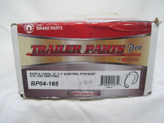 Trailer Parts Pro Axle, Brake, Shoe & Lining, 12" x 2" 7K, Dexter -  BP04-165 *** FREE SHIPPING ***