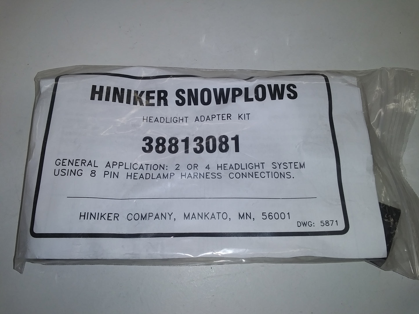 Hiniker Headlight Adapter Kit for GMC/Chevy - 38813081 Used