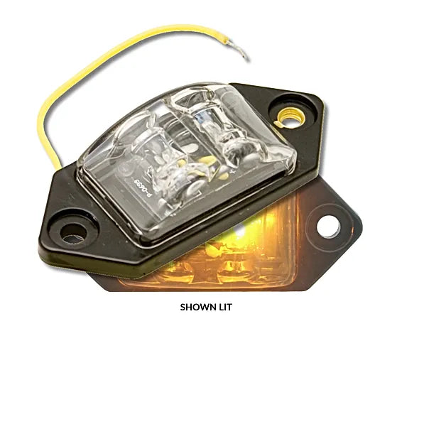 Amber Clearance / Marker Trailer Light with Clear Lens - L04