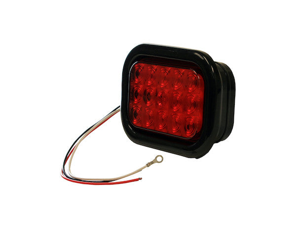 5.33" Red Rectangular light, 15 Leds - 5625115