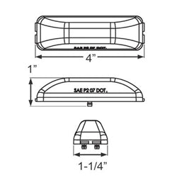 Amber Clearance / Marker Light, Thinline, MCL-61ABK