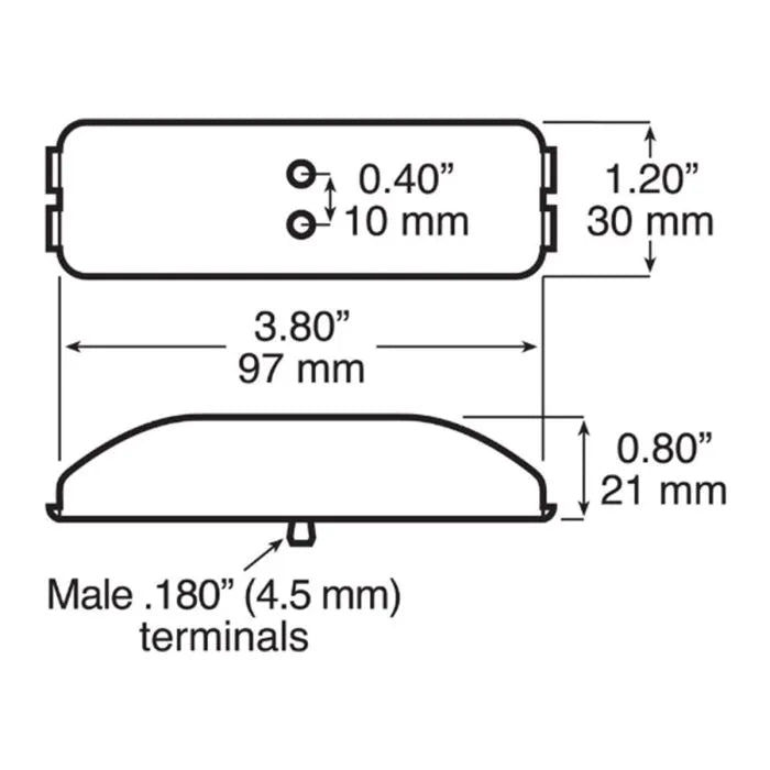 Slimline Trailer License Plate Light - 8100700
