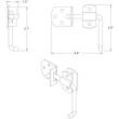 Straight Side Security Latch Set - B2588BZ