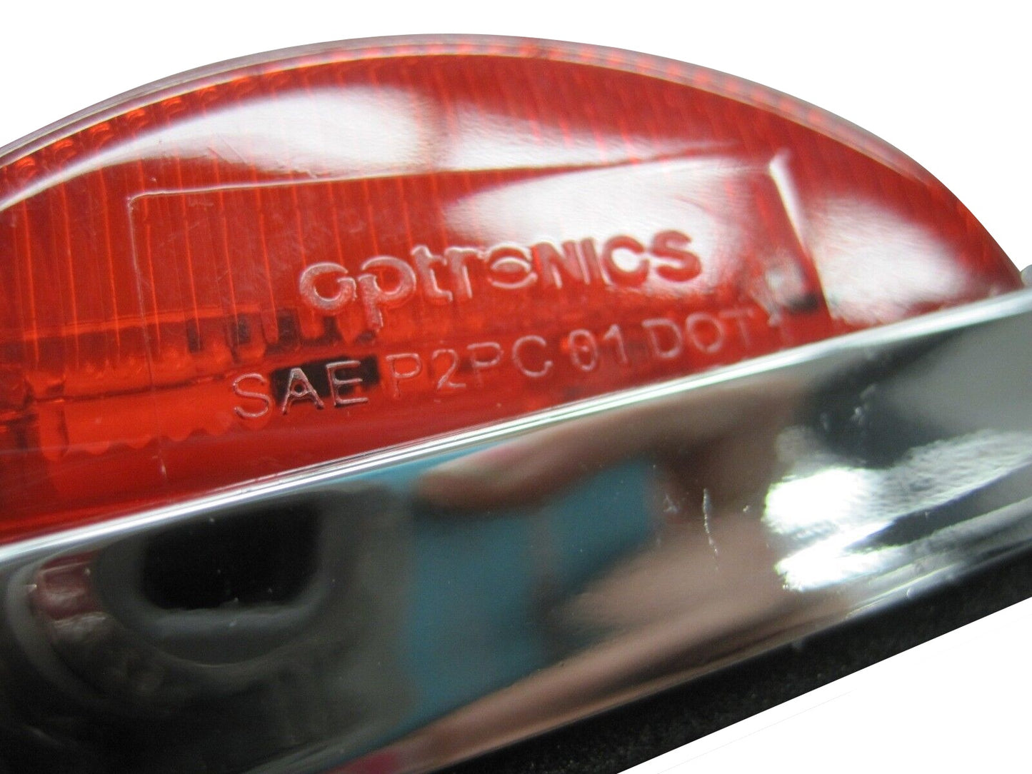 Marker / Clearance Light with Chrome Base - Red - MCL-91RB