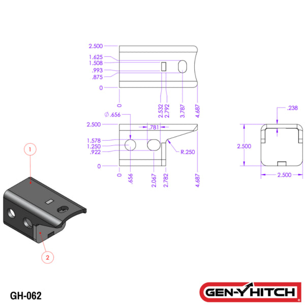 Gen-Y Hitch Replacement Pintle Lock 21k - GH-062