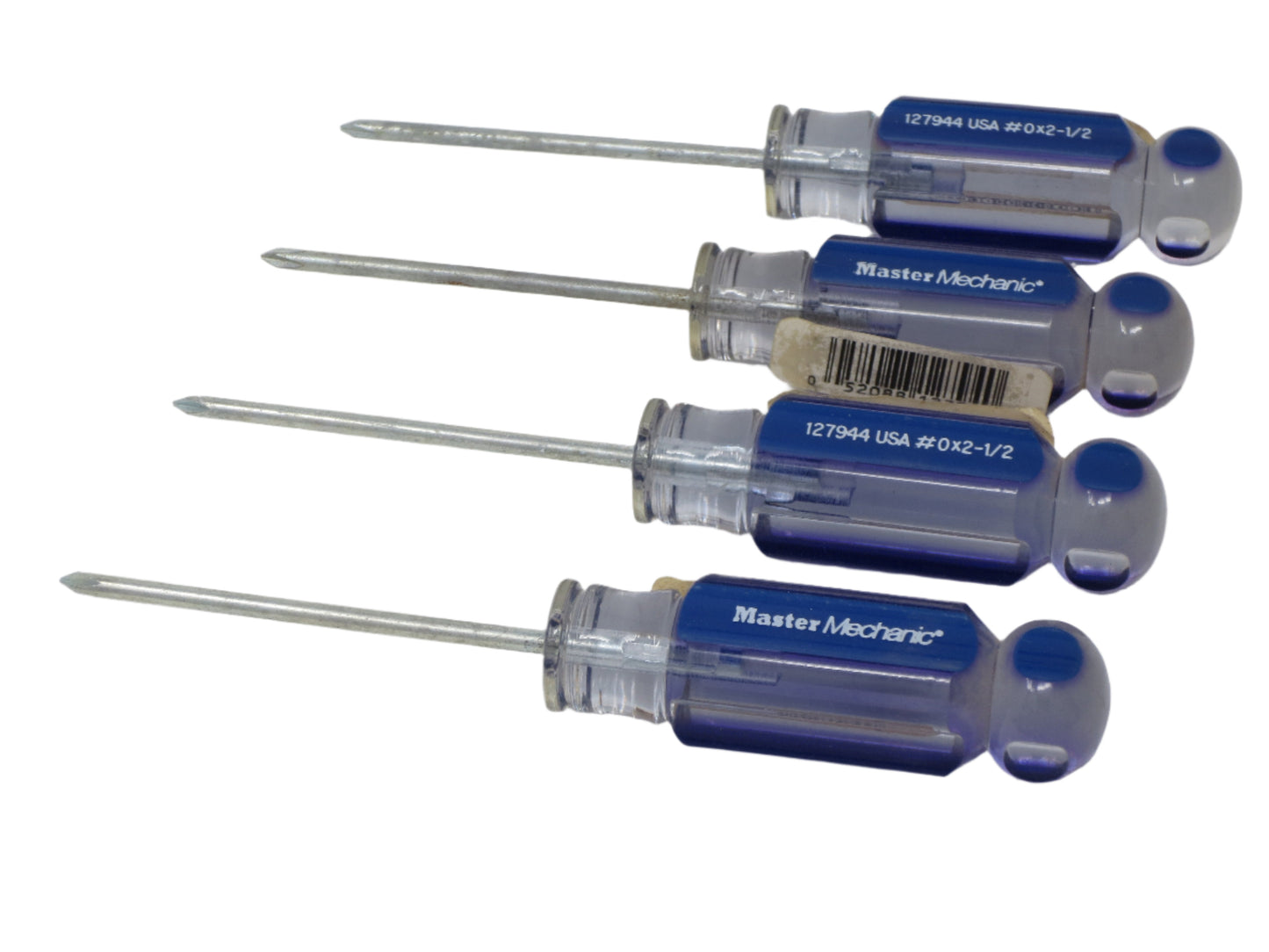 #0 x 2 1/2 inch Master Mechanic Phillips Screwdriver - 4 Pack - 127944