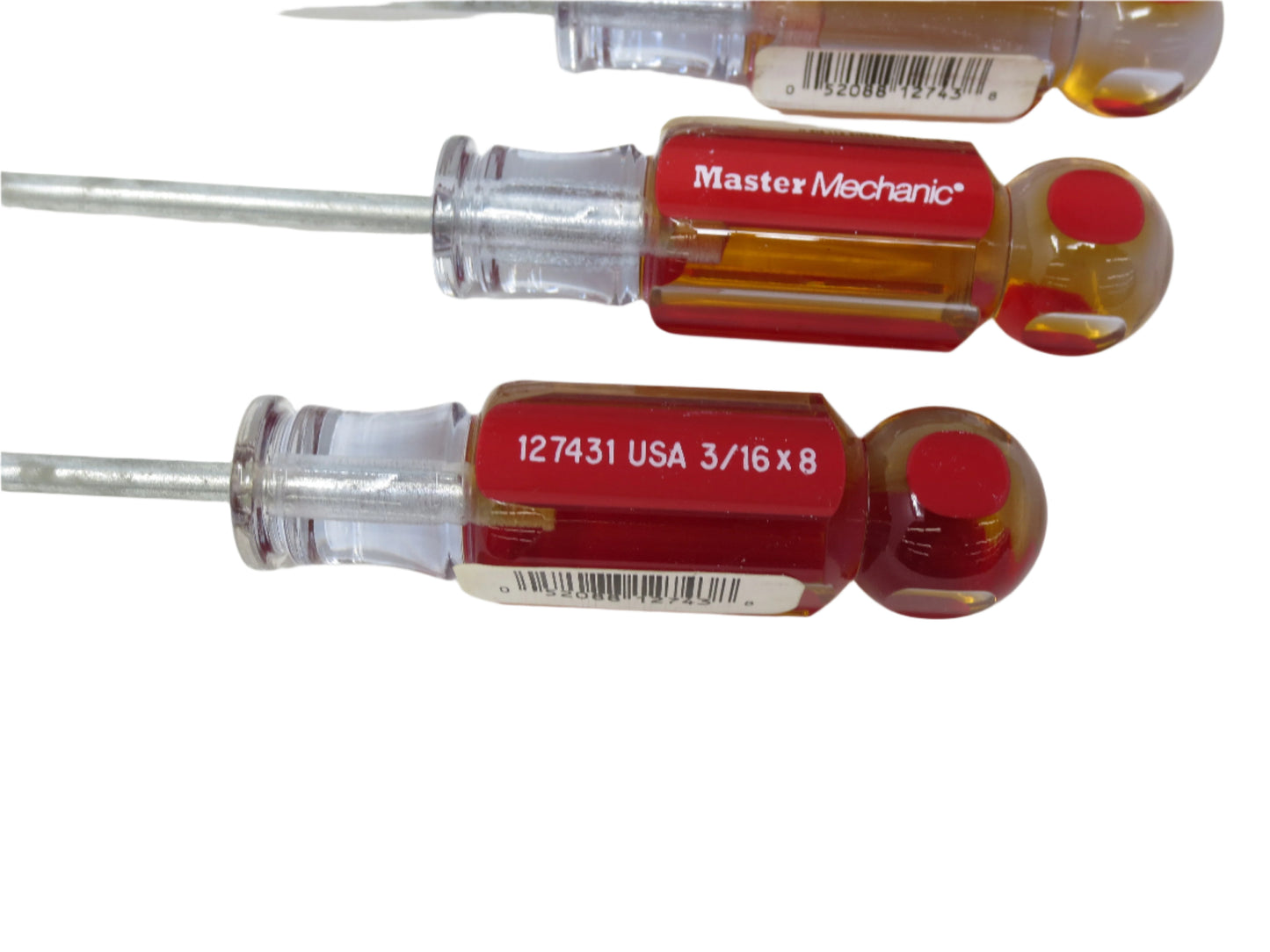 3/16" x 8" Master Mechanic Flat Screwdriver - 4 Pack - 127431