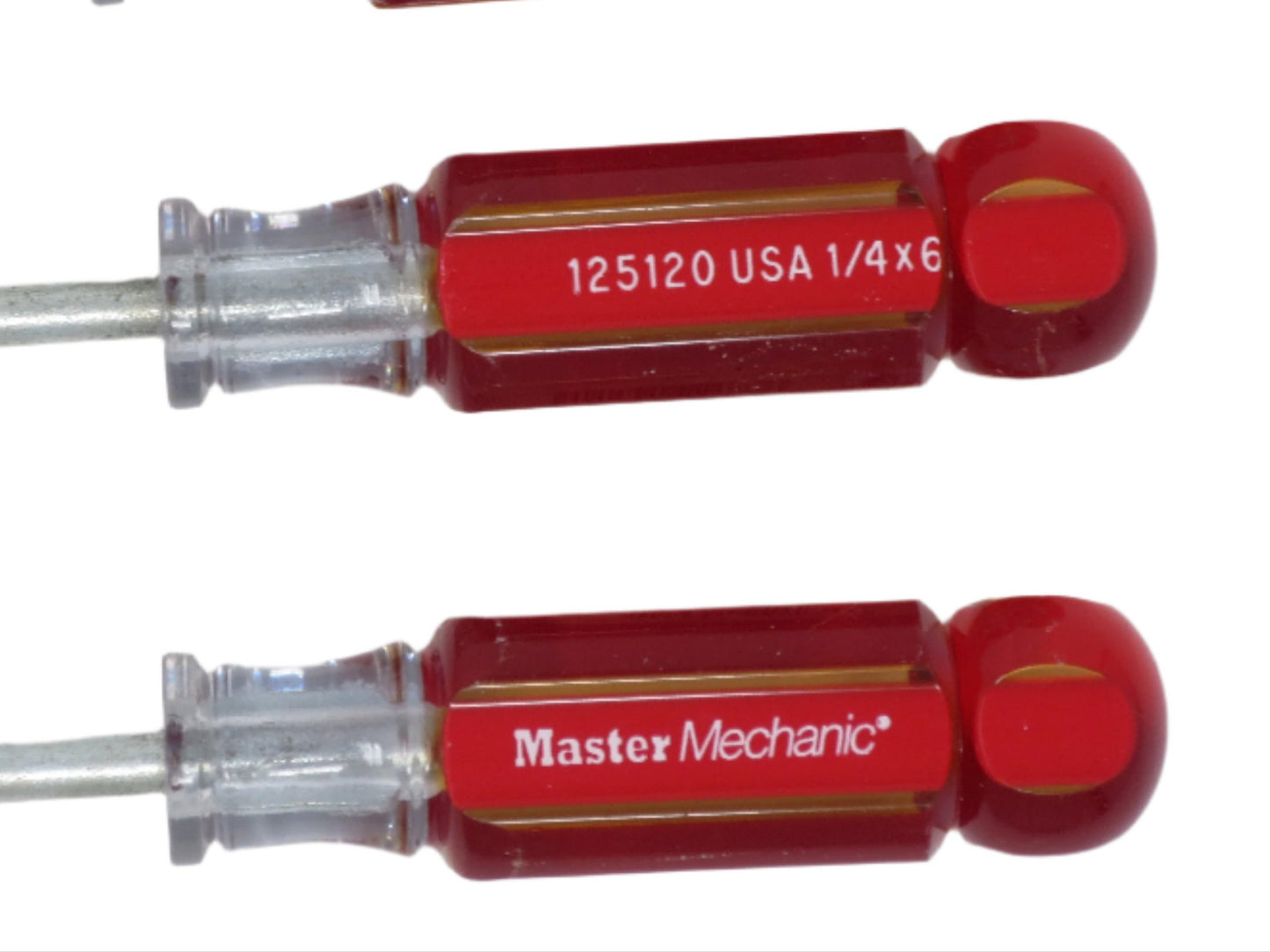 1/4" x 6" Master Mechanic Flat Screwdriver - 4 Pack - 125120