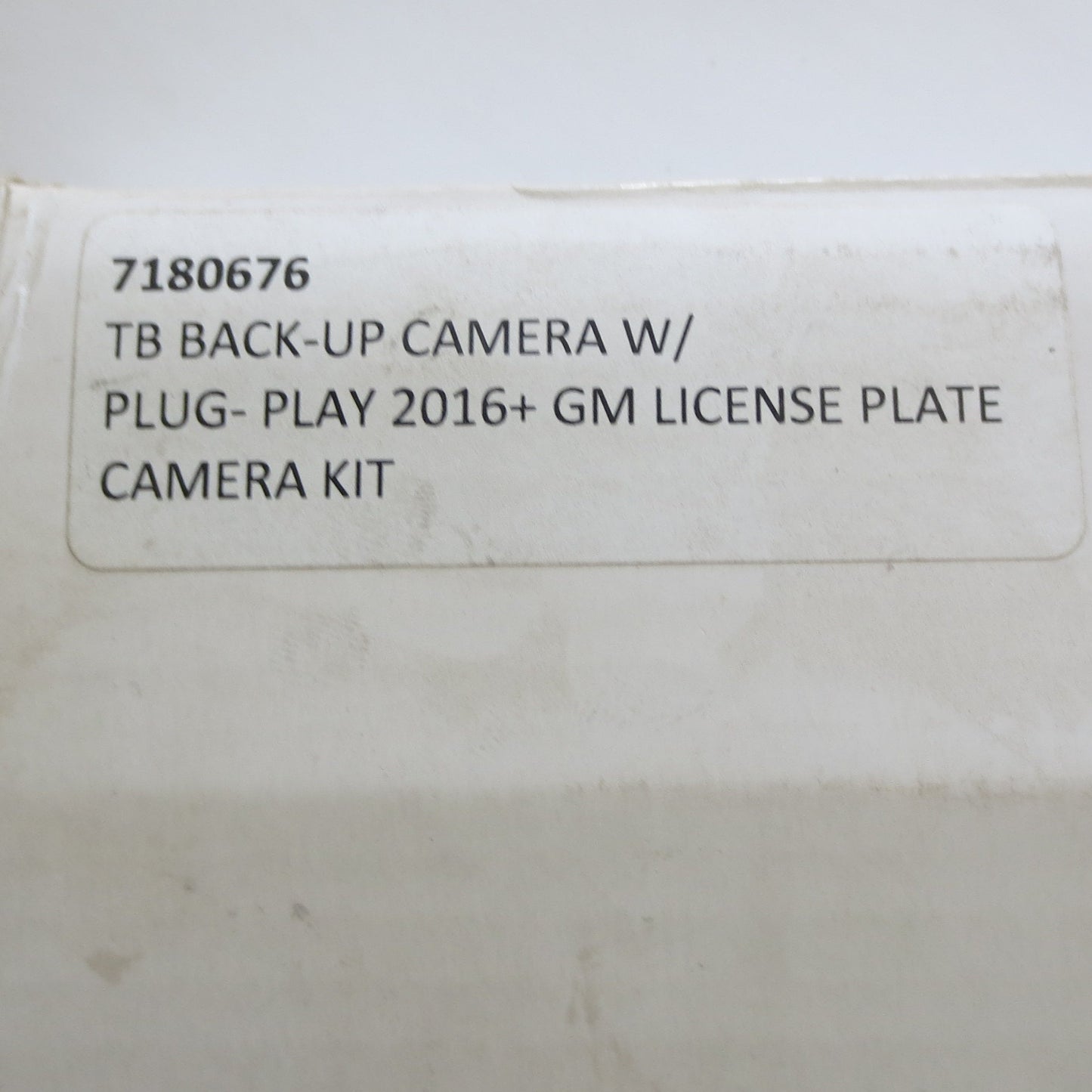 2016-2017 GM Backup License Plate Camera Kit - 7180676