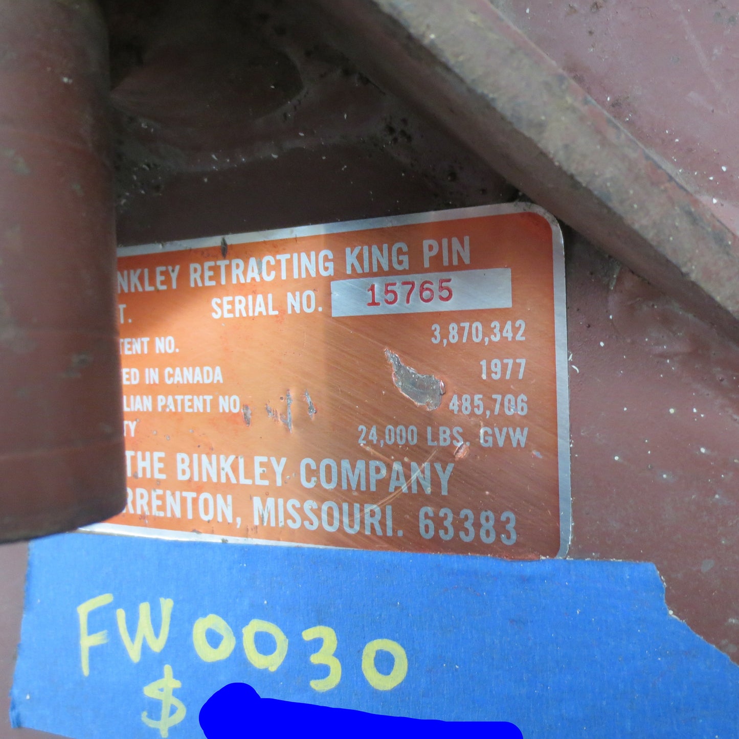 Binkley Retracting King Pin 24K