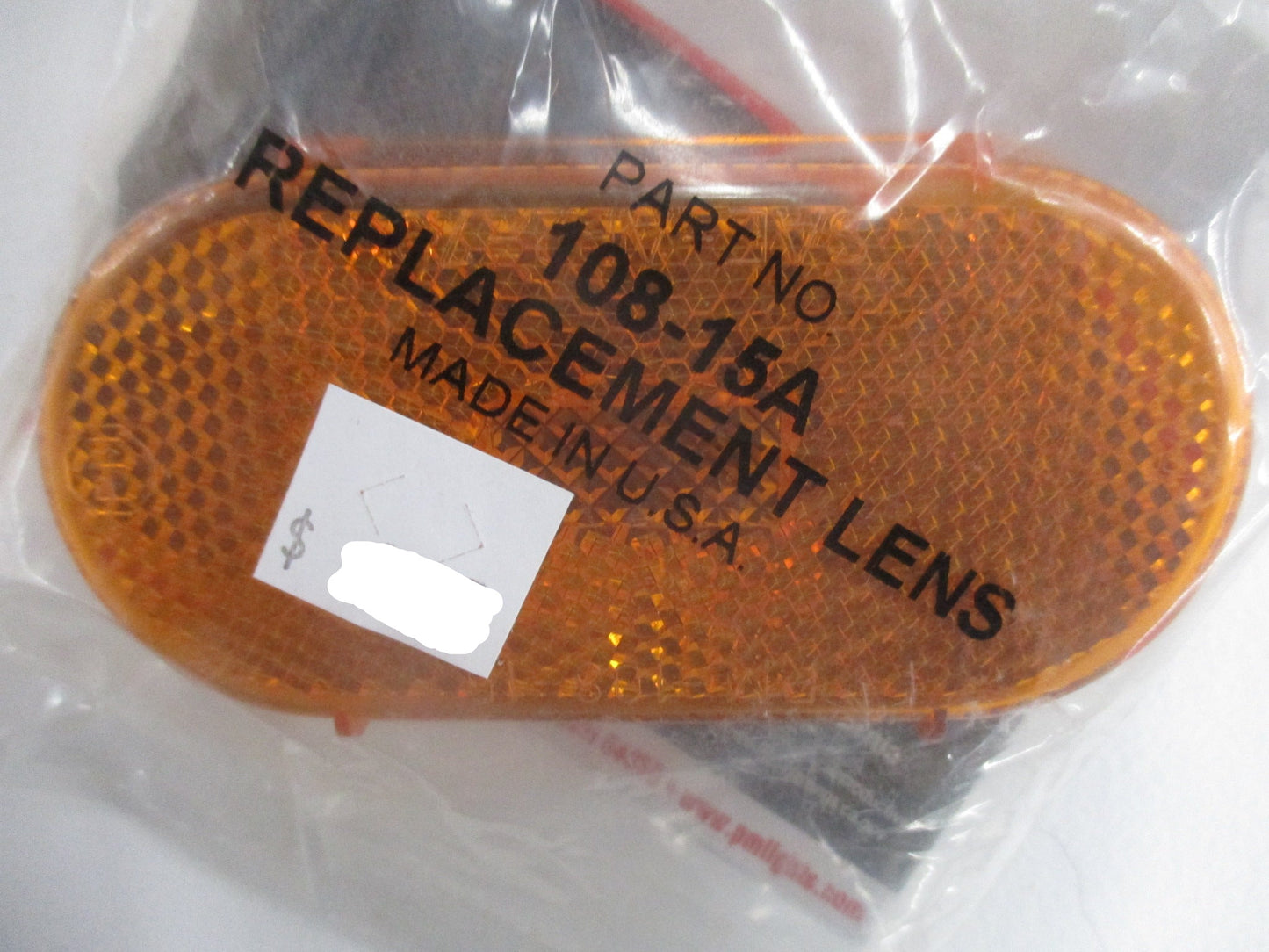 Amber Clearance / Marker Light Replacement Lens for 106A & 108WA - 108-15A