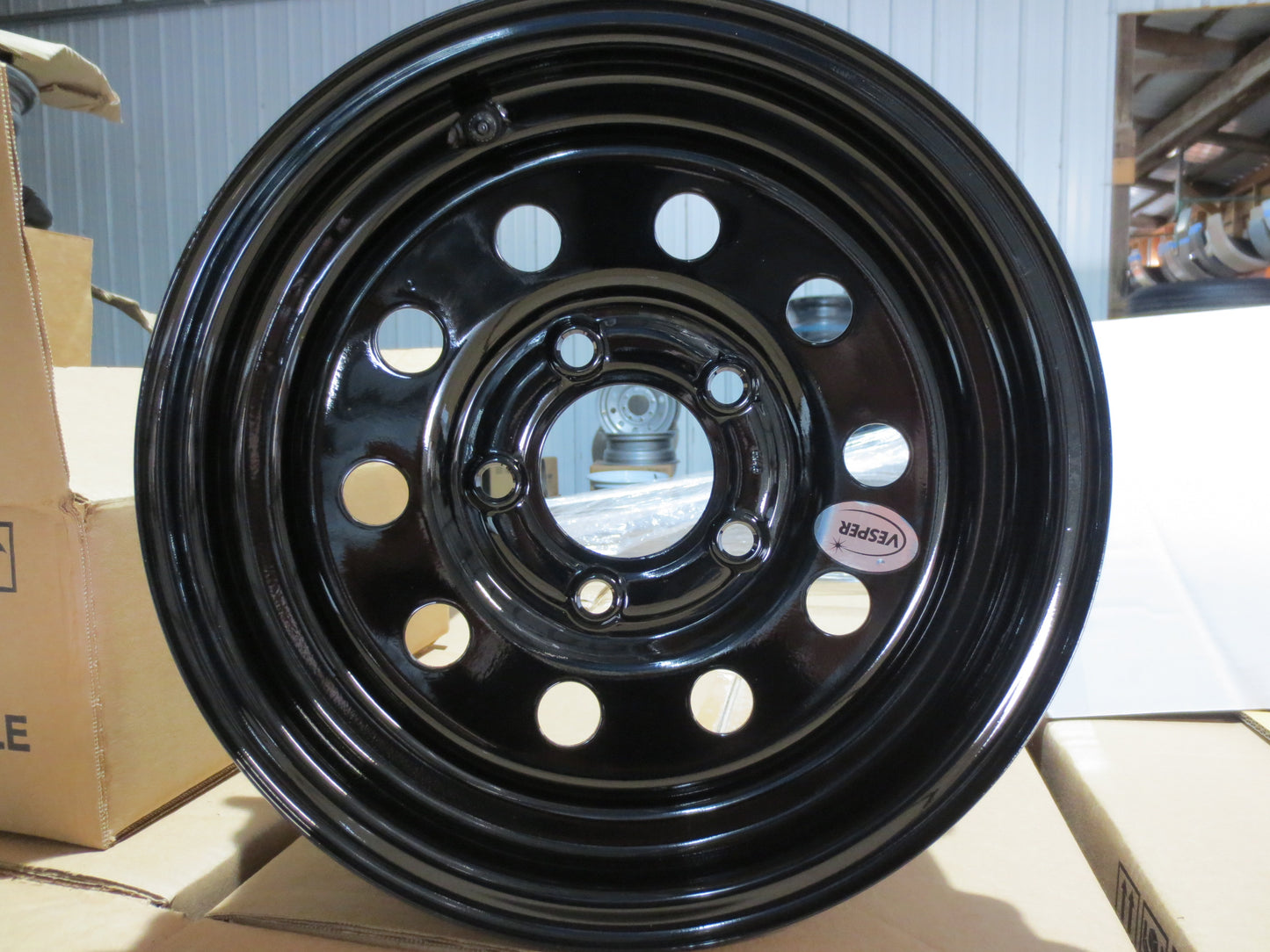 New Trailer Steel BLACK Mod 13" x 4.5 Wheel 5 LUG Rim 5 on 4.5" Bolt Pattern 1660#
