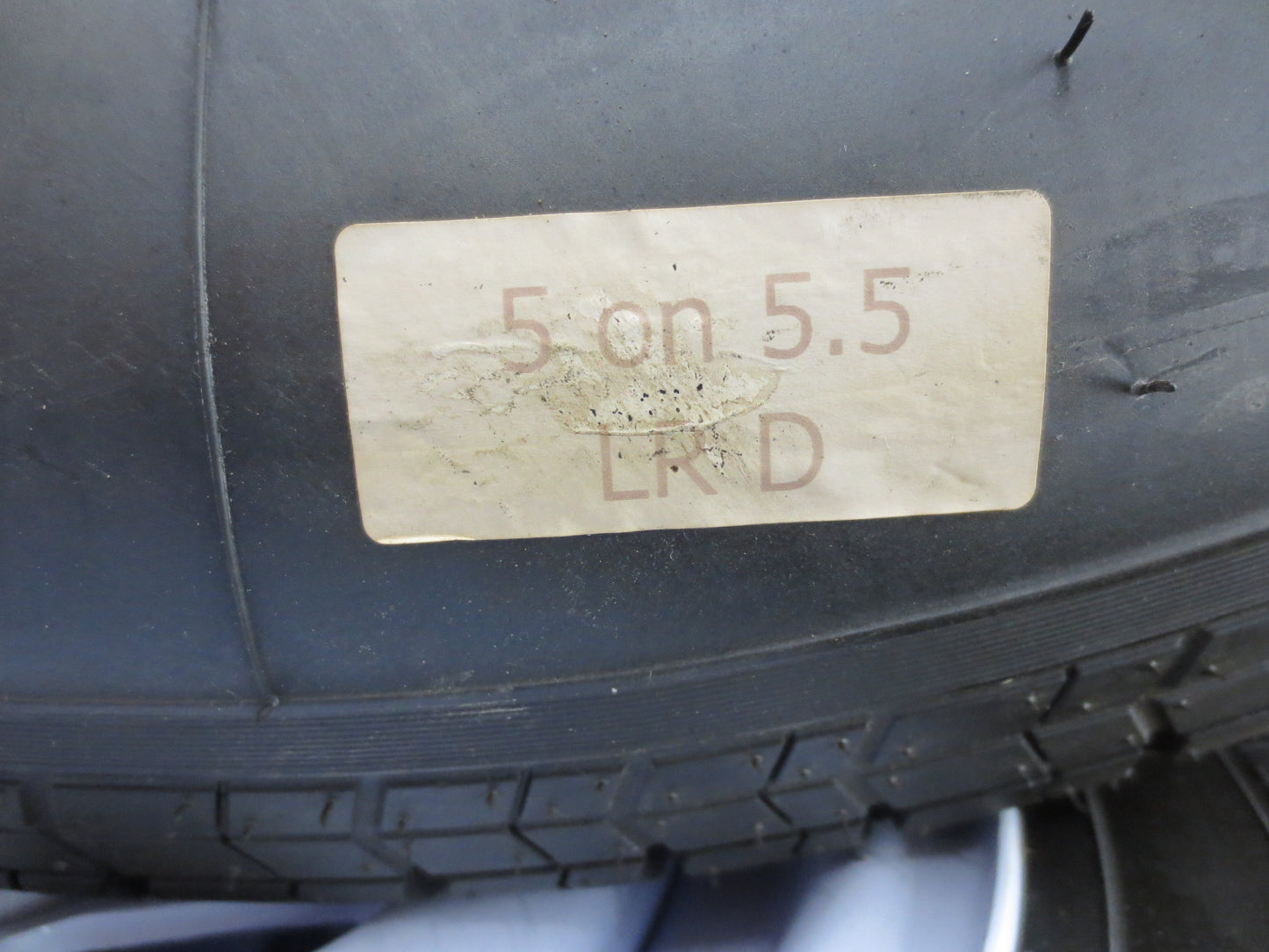 Set of 4 Trailer Radial Tire & Steel White Spoke 15"x5" Wheel 5 LUG Rim 5 on 5.5" Bolt Pattern 2200#