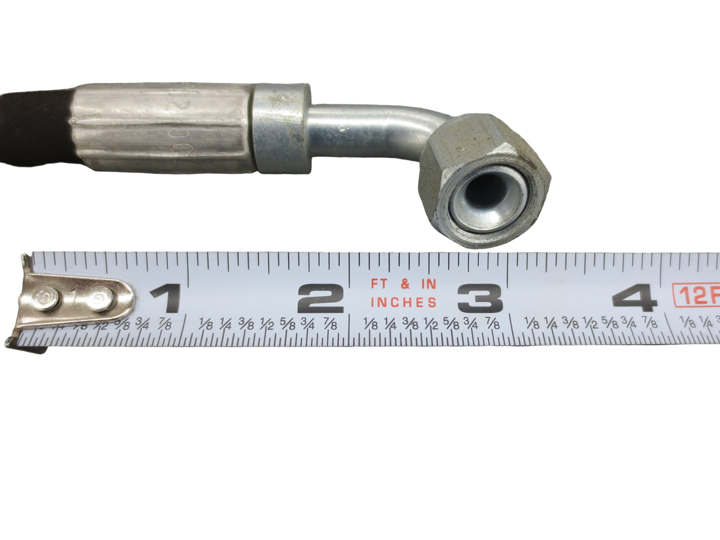1/4" X 33" Hydraulic Hose with 90 degree fitting, Hiniker, 957-021-002