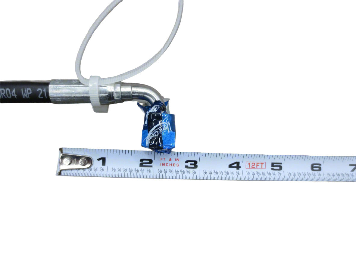 1/4" X 54" Hydraulic Hose with 90 degree fitting, Hiniker, 957-021-001