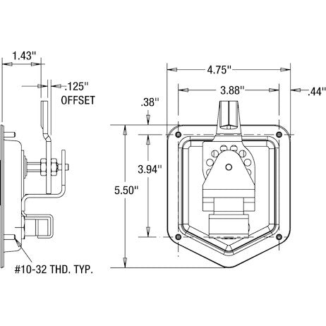 T-Handle Latch, SS, L8816