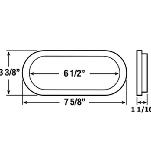 Red 6" Oval Stop / Turn / Tail Light with Grommet and PigTail - STL-12RB, A-70GBD, A-47PB