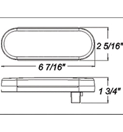 Clear 6" Back-Up Trailer Light BUL-72CB