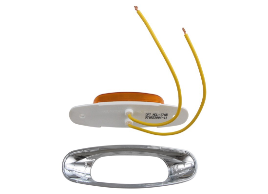 Amber Clearance / Marker Trailer Light, Oblong MCL-17AB