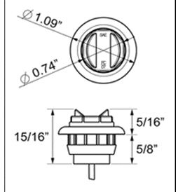 Red Clearance / Marker LED Trailer Light MCL-11RKB
