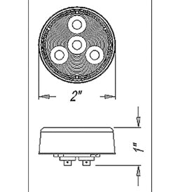 Amber Round Clearance / Marker Light - MCL-55AB