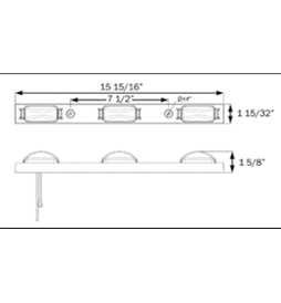 Red ID Light Bar, 3 LED's  - MCL-93RB