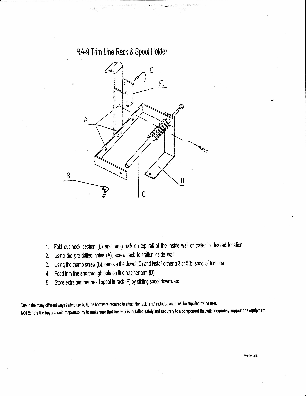 Rack'em Trim Line Rack - RA-9