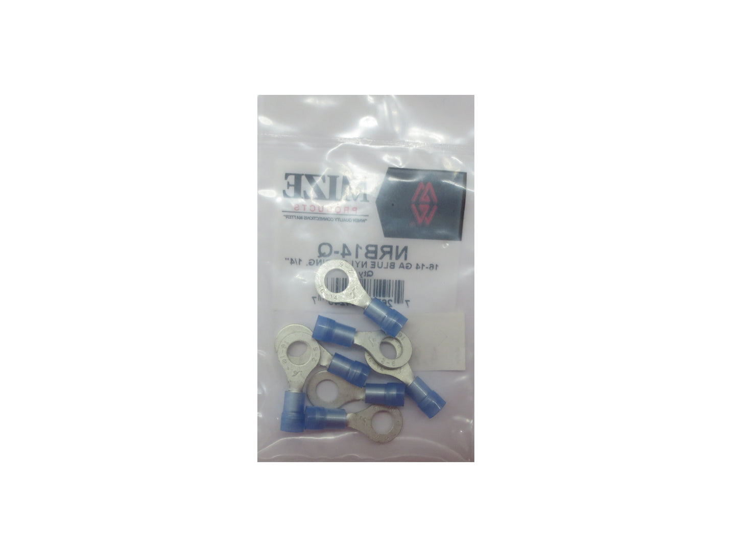 Electrical, 16-14 GA Blue Nylon Rings, 1/4", Pkg. 7 - NRB14-Q