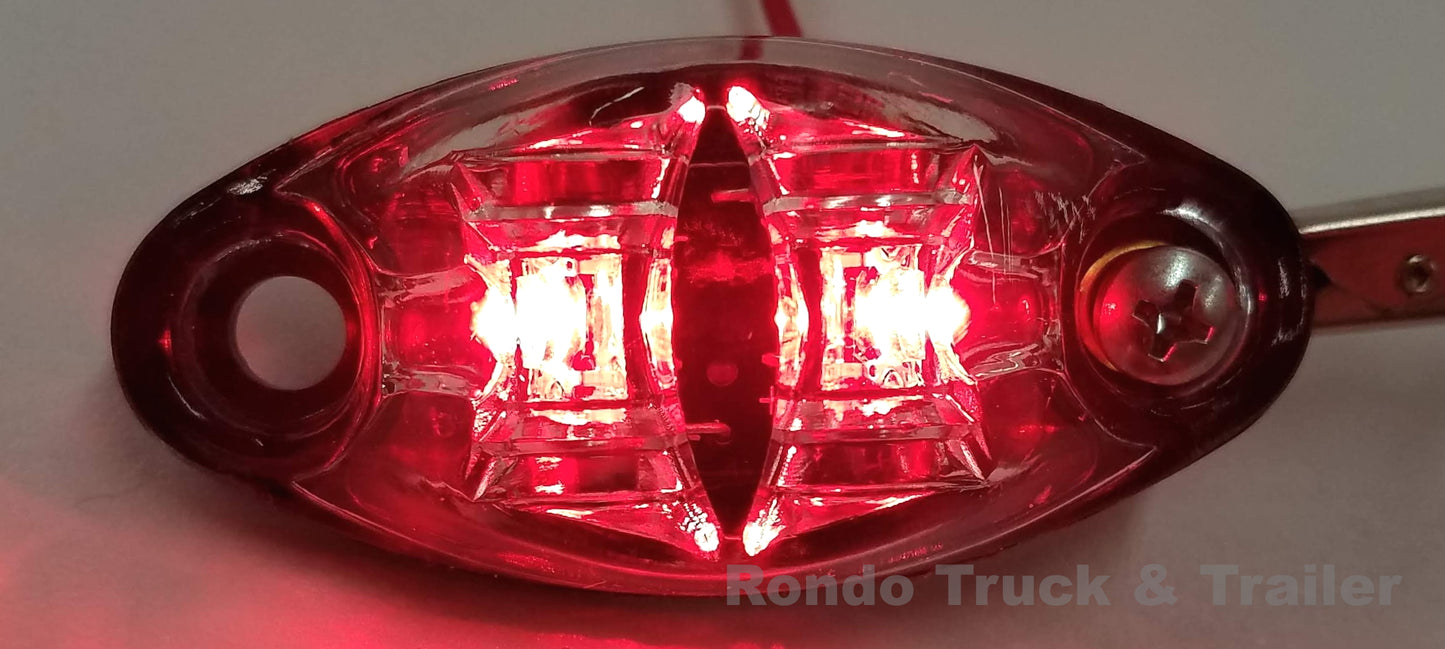 Red Marker / Clearance Trailer Light with Clear Lens L04-0047RI