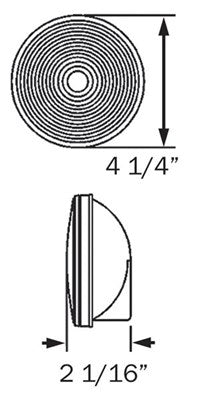 4 1/4" Amber Round Trailer Light Kit ST-44AB