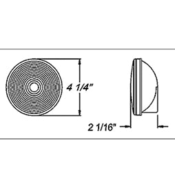 4 1/4" Red Round Light ST-45RB