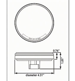 4" Red Round Stop / Turn / Tail Light STL-13RB