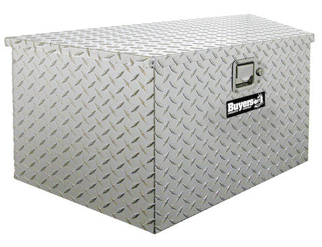 Trailer Tongue Toolbox, Aluminum, Tread Plate, 1701385