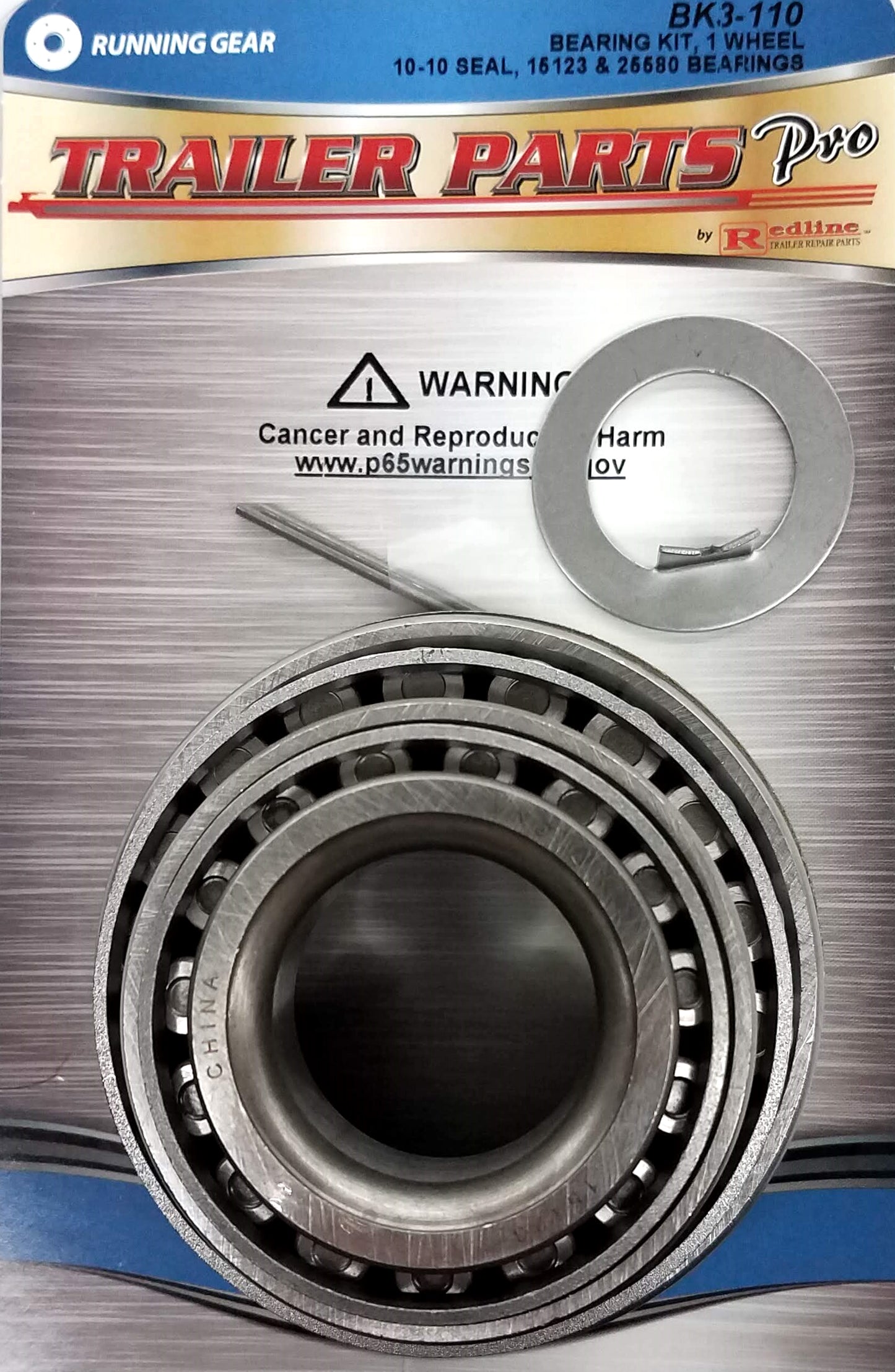 6,000 #, 6K, Axle Bearing Kit w/2.125" Seal BK3-110