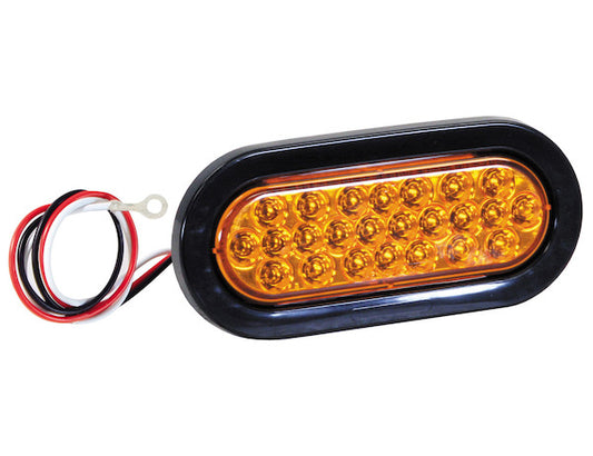Amber Strobe LED Light, 6.5" Oval SL66AO