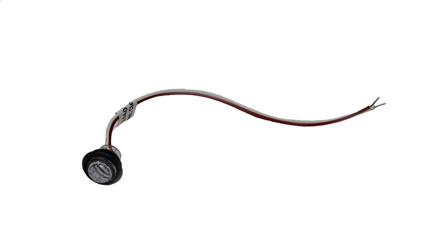Red Clearance / Marker Light, 3/4", Clear Lens L14-0110RI