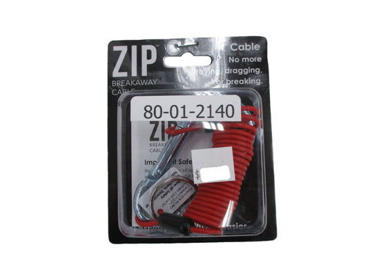 6' Red Coiled Breakaway Cable - 80-01-2160