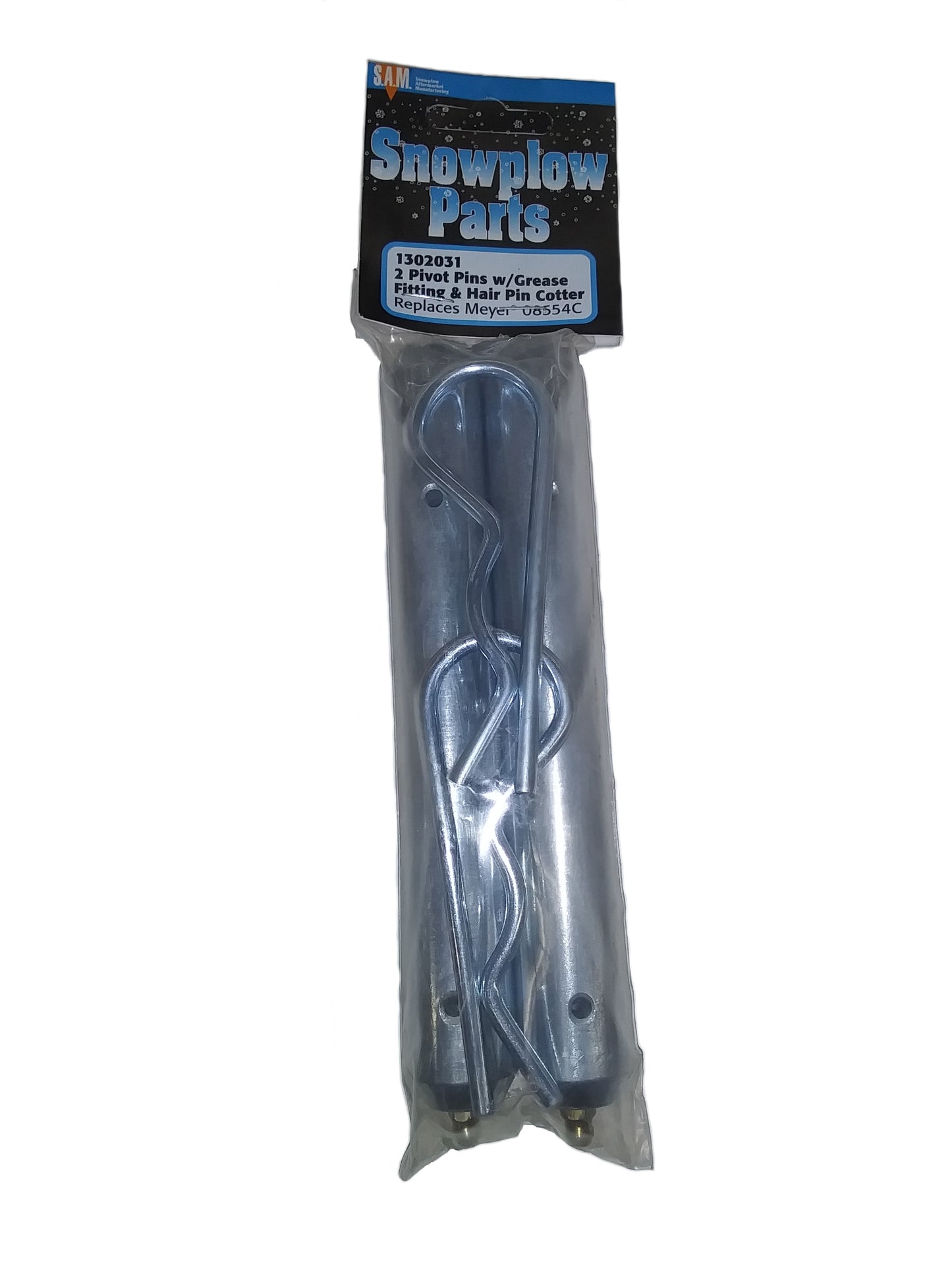 Two Pivot Pins with Cotter & Grease Fitting 08554C, 1302031