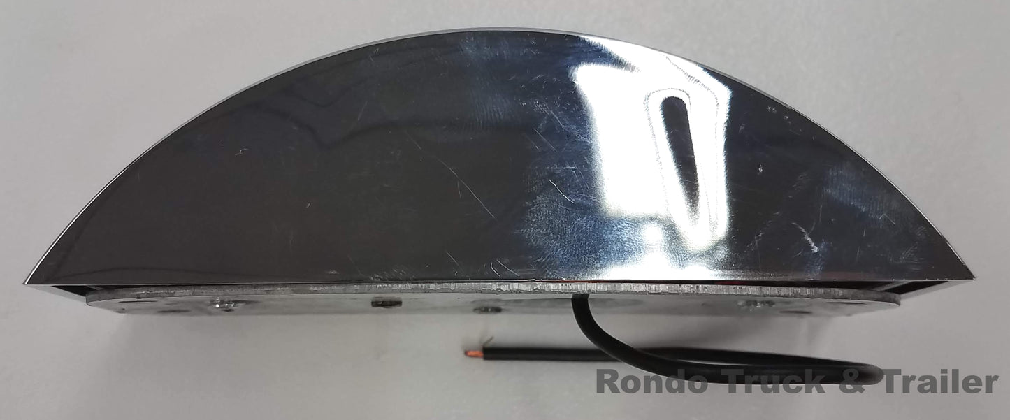 Armored Trailer Light W/ Chrome Molding - Incandescent - Amber or Red Lens 122XA/122XR