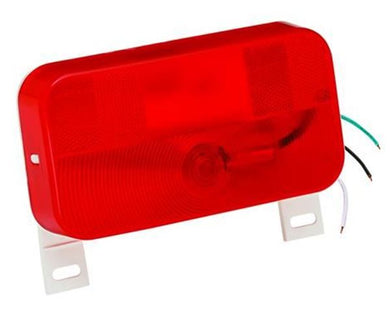 Red, Bargman #92 Light, White Base w/Bracket 18-0157