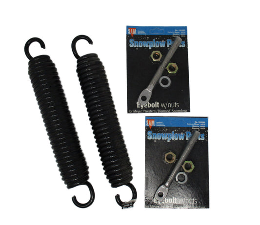 2 Snowplow Trip Springs and 2 Eyebolt with Nuts - 1302005(2), 1302010(2)