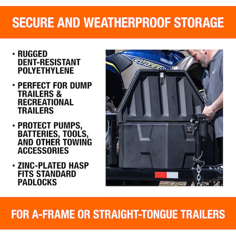 18"x19"x36" Plastic Tongue Mount Toolbox - 1701680
