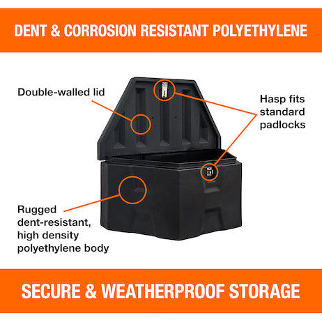 18"x19"x36" Plastic Tongue Mount Toolbox - 1701680