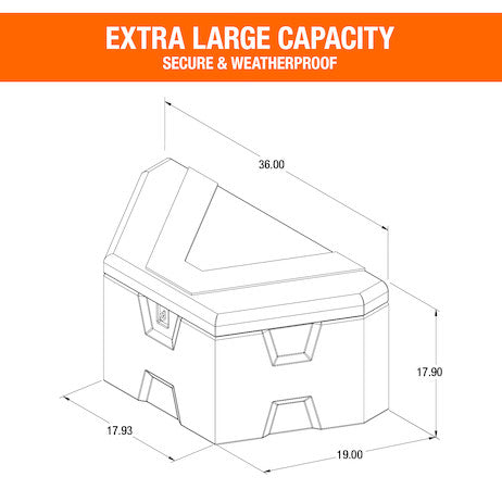 18"x19"x36" Plastic Tongue Mount Toolbox - 1701680