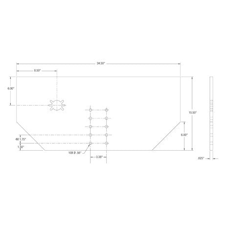 Fabricator's Hitch Plate 5/8" Thick - 1809042