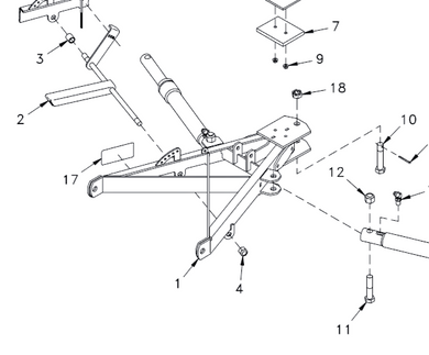 HINIKER Mid-Size Tilt Lift Homeowner SNOW PLOW A FRAME WELDMENT PUSH - 25011864