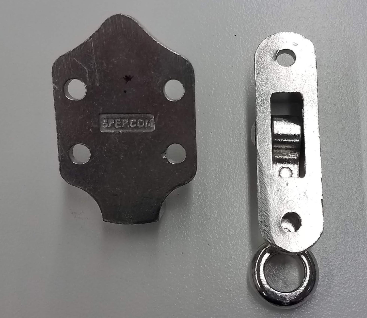 2" Door Holder, Aluminum Hook and Keeper, I-DHB-AL-2