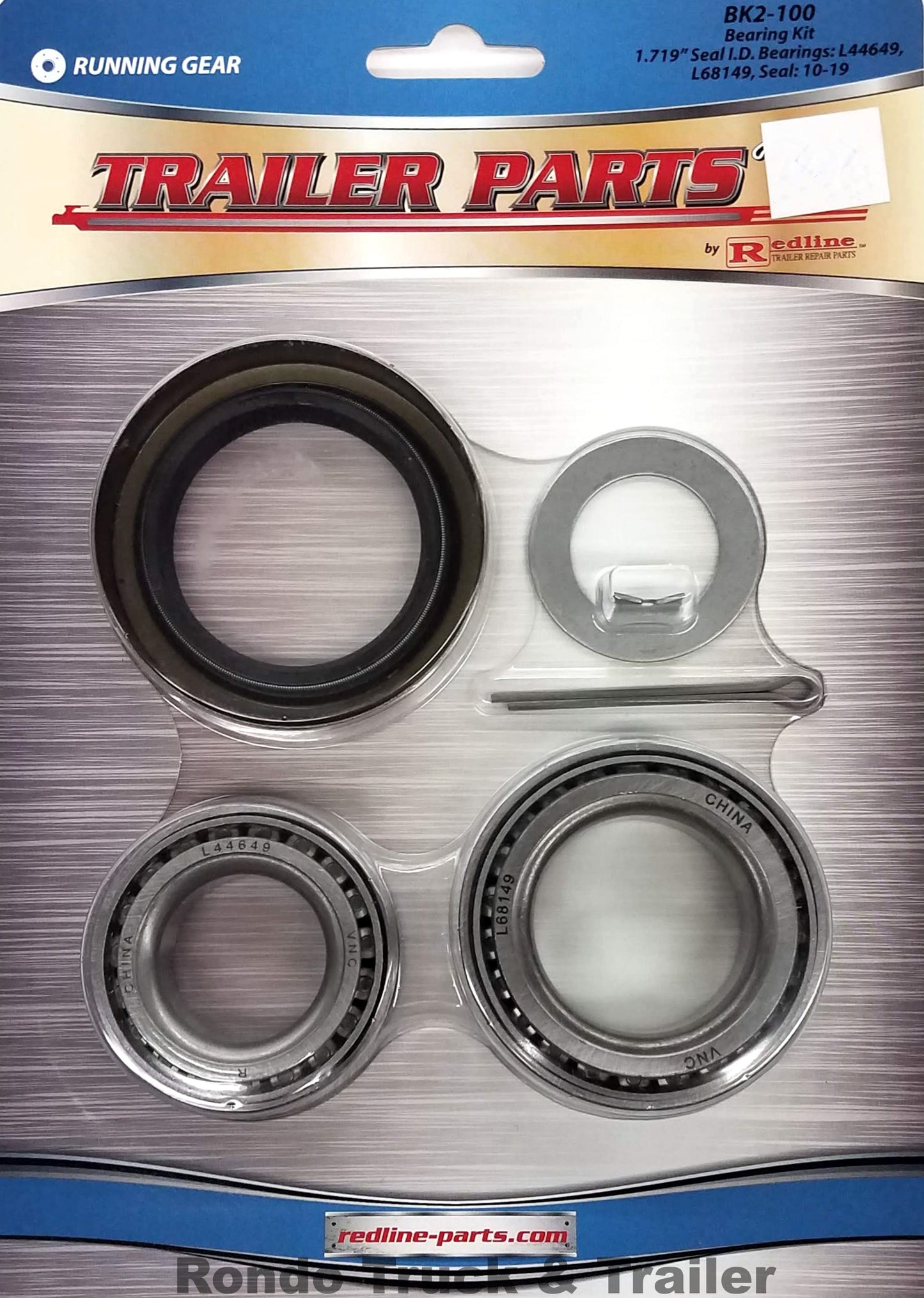 Pair - 2 sets - 3,500#, 3K, Axle Bearing Kit for #84 Spindle -  BK2-100(2)